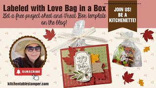 How to make Bag in a Box Treat using the Labeled with Love Bundle from Stampin Up [upl. by Aisila]