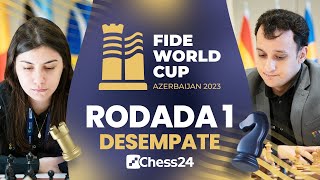 Copa do Mundo de Xadrez 2023  Rodada 1 DESEMPATE  VAMO BRASIL [upl. by Loren]