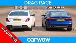 MercedesAMG S63 vs BMW M760  DRAG RACE ROLLING RACE amp TES PENGEREMAN [upl. by Ducan]