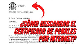 ¿CÓMO obtener el CERTIFICADO DE ANTECEDENTES PENALES por internet sin cita previa en 2022 [upl. by Brunelle]