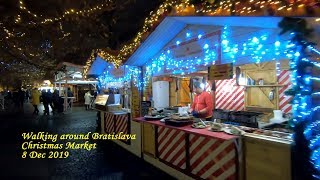 Братислава Walking around Bratislava Christmas Market ORANGE ua [upl. by Dewie306]