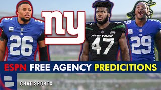 Giants Rumors via ESPN on Saquon Barkley Xavier McKinney amp Bryce Huff  NFL Free Agency [upl. by Herrick]