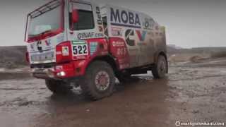 Smink Machines Rallysport testing the Dakar 2015 Ginaf Rallytruck [upl. by Ahsilef31]