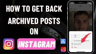 How to get back archived posts on Instagram  How to show archived posts on Instagram profile [upl. by Eissahc372]