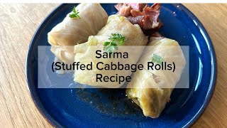 Sarma Stuffed Cabbage Rolls Recipe [upl. by Wainwright]