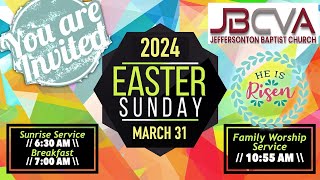 Jeffersonton Baptist Church Special Sunrise Service on March 31 2024 [upl. by Ehcrop]