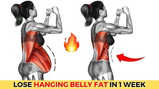 30min STANDING To Lose Belly Fat 👙TOP 30 Exercises  HANGING BELLY FAT EXERCISES 🔥 LOSE FAT FASTER [upl. by Sisile]