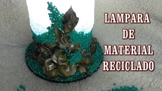 DIY LAMPARA HECHA CON MATERIAL RECICLADO [upl. by Aihsoek]