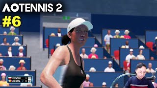 Swiatek vs Cirstea  AO TENNIS 2 Simulation Gameplay 6 wCommentary [upl. by Natsud]