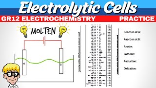 Electrochemistry Gr 12  Electrolysis practice [upl. by Ynez]