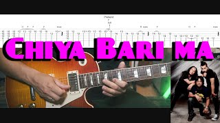 The Axe Band  Chiya Bari ma  Guitar lesson with TABS [upl. by Elison880]