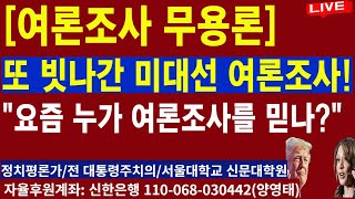 여론조사 무용론 또 빗나간 미대선 여론조사 ㅡquot요즘 누가 여론조사를 믿나quot 20241109 [upl. by Florance]