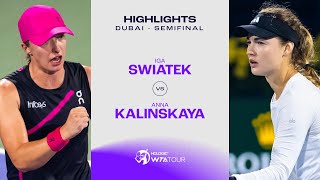 Iga Swiatek vs Anna Kalinskaya  2024 Dubai Semifinal  WTA Match Highlights [upl. by Sears]