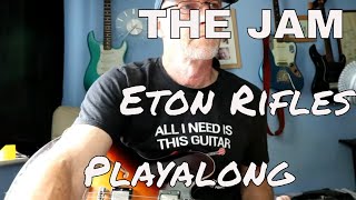 Eton Rifles  The Jam backing Track guitar cover [upl. by Adnarb]