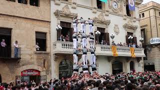 7de8 dels Castellers de Sants a Vilafranca vídeo 2 [upl. by Enilkcaj]