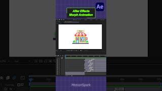 Simple Morph Animation in After Effects Tutorialtutorial [upl. by Koralie]