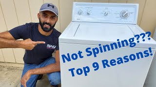 Top Nine Reasons Your Older Style Washer Is Not Spinning [upl. by Lebisor]