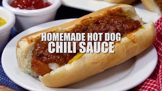 How to make Homemade Hot Dog Chili Sauce [upl. by Neelram18]