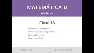 Sucesiones Series Geométricas y Telescópicas [upl. by Carlos]