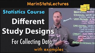 Study Designs Crosssectional Casecontrol Cohort  Statistics Tutorial  MarinStatsLectures [upl. by Arratoon]