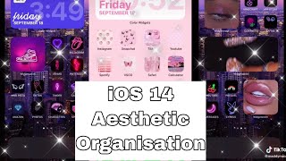 iOS 14 aesthetic organisation  tiktok compilation [upl. by Anirehc98]