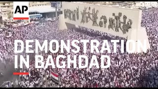 Massive demonstration in Baghdad to show support to Palestinians amid escalating IsraelHamas war [upl. by Dougal]