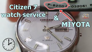 CITIZEN 7 restoration with watch movement Miyota 8200  service PART 2 [upl. by Htennaj922]