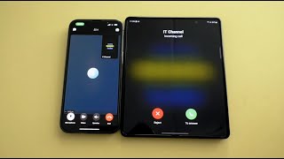 ICQ Incoming Call amp Outgoing Call iPhone 13 Pro vs Samsung Z Fold 3 [upl. by Eusoj188]