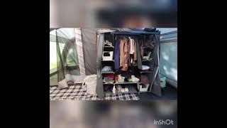 Berghaus Telstar Air 8 tent review set up tour inside amp run through of equipment amp camping hacks [upl. by Adnouqal]