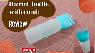 Hair oil bottle with comb honest review dye applicator  daraz shopping [upl. by Ovid]