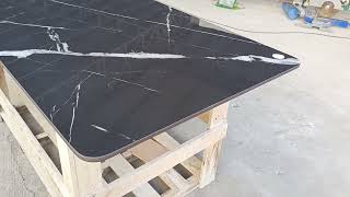 Customized Table Sintered Stone Nero Marguia [upl. by Glynn]