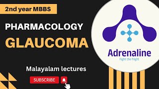 GLAUCOMA PHARMACOLOGY SECONDYEARMBBS  MBBSMALAYALAM [upl. by Lagas]