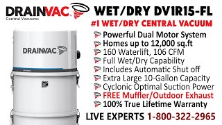 Drainvac DV1R15FL  The Best WetDry Central Vacuum System for Homes up to 12000 sqft [upl. by Grail597]