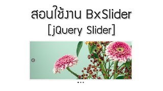 สอนใช้งาน BxSlider สวย  ใช้งานง่าย jQuery Slider [upl. by Anipsed]