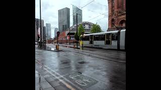 Manchester Metrolink Trams 3144 Midland Hotel amp Gmex  Central Con [upl. by Aisats]