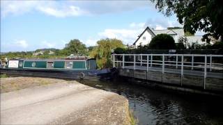 Opening Swing Bridge at Hest Bank Lancaster Canal [upl. by Kcirederf]