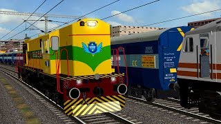 Shunting Surat  Jamnagar Intercity Express  VTA WDS6  MSTS Open Rails [upl. by Lebatsirc]