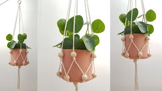 🍀DIY PORTAMACETAS de MACRAME paso a paso PRINCIPIANTES  DIY Macrame Plant Hanger for Beginners [upl. by Anitniuq]