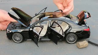 118 MercedesBenz V223 SClass 2020  Norev Dealer Edition Unboxing [upl. by Cilla437]