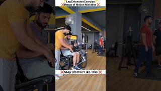 🦵Leg Extension Exercise Mistakes❌ Stop Brother Like This 🛑idrisk538 legday extension shorts [upl. by Eltsyek]