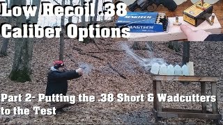 Low Recoil 38 Caliber Options Part 2 Putting the 38 Short amp Wadcutters to the Test [upl. by Einohpets]