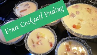 Puding Susu Koktel Buah  Fruit Cocktail Puding [upl. by Adnohsar243]