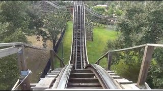 Coastersaurus Wooden Roller Coaster POV New GCI Trains Legoland Florida [upl. by Orvan]