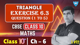 Class 10 Maths  Chapter 63  Triangles  CBSE 202425 Lecture 12 [upl. by Acinok]