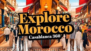 Casablanca in Stunning 8K  A 360° Cinematic Experience [upl. by Werdma]