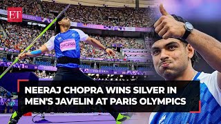 Neeraj Chopra wins silver at Paris Olympics gave my best but javelin thrower on losing gold [upl. by Aneer]