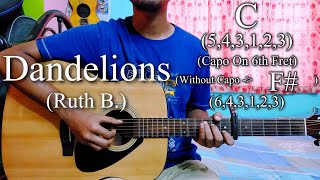 Dandelions  Ruth B  Easy Guitar Chords LessonCover Strumming Pattern Progressions [upl. by Eniaral]