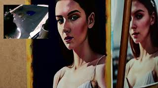 ENDE Painting a Traditional Portrait using AI Art 2020 Stage 3 of 5 [upl. by Airbmak]