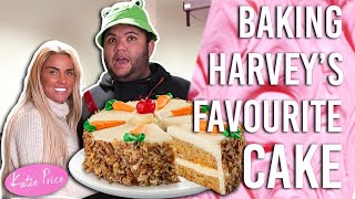 KATIE PRICE BAKING HARVEY HIS FAVOURITE CARROT CAKE CUTE [upl. by Ellohcin220]