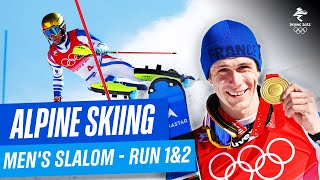 Alpine Skiing  Mens Slalom  Run 1amp2  Full Replay  Beijing2022 [upl. by Schinica]